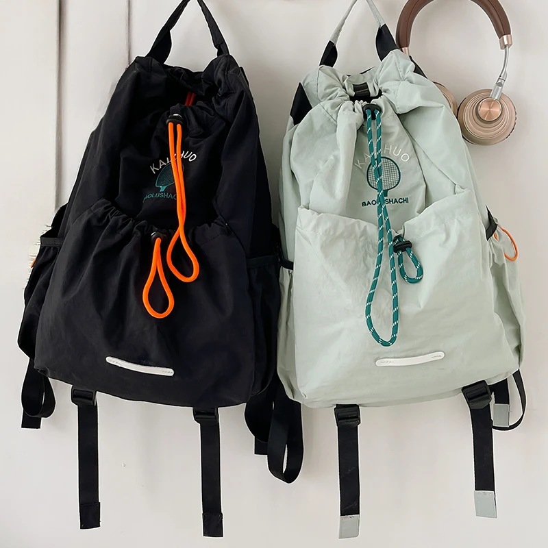 Men's and women's foldable nylon backpacks with adjustable shoulder straps, suitable for outdoor activities, hiking, running, an