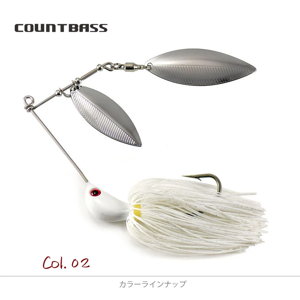 countbass spinnerbaits com gancho de aço inoxidável baixo pesca iscas fio saia silicone baitss