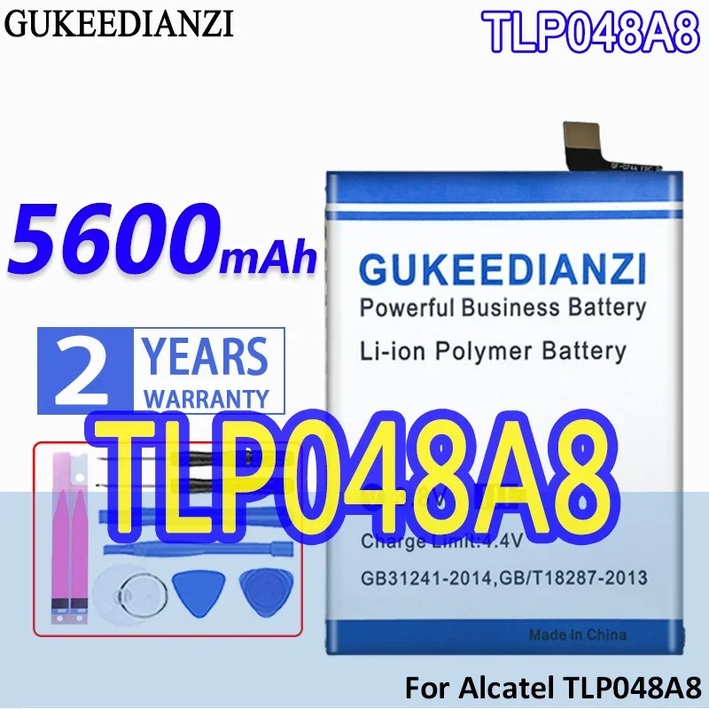 

High Capacity GUKEEDIANZI Battery 5600mAh For Alcatel TLP048A8 Mobile Phone Batteries