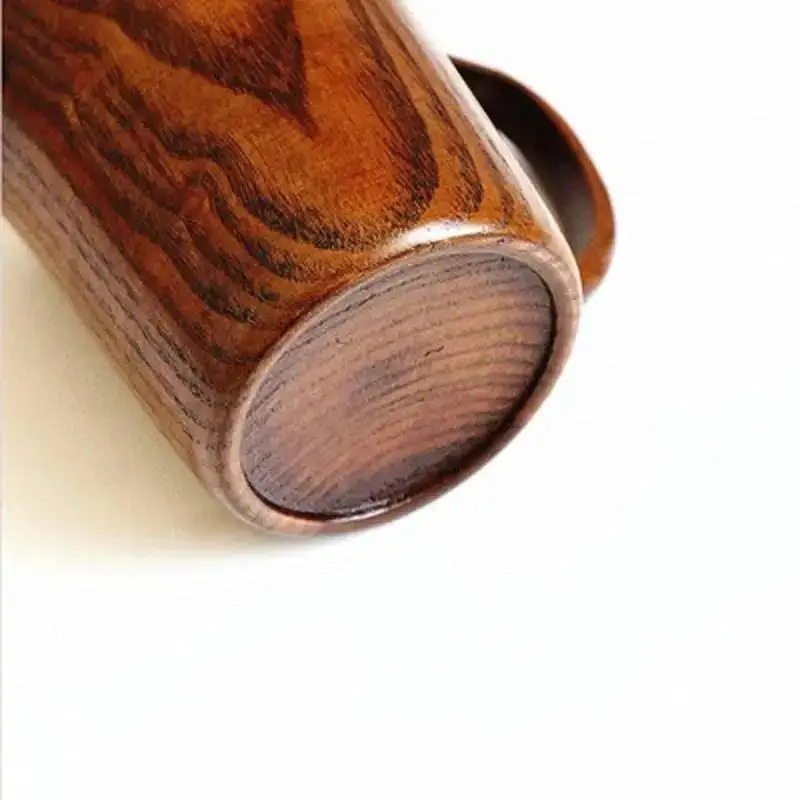 400ML Simple Jujube Wood Cup Home Restaurant Office With Handle Mug High-end Handmade Coffee Cup Tea Cups Gift Drinkware