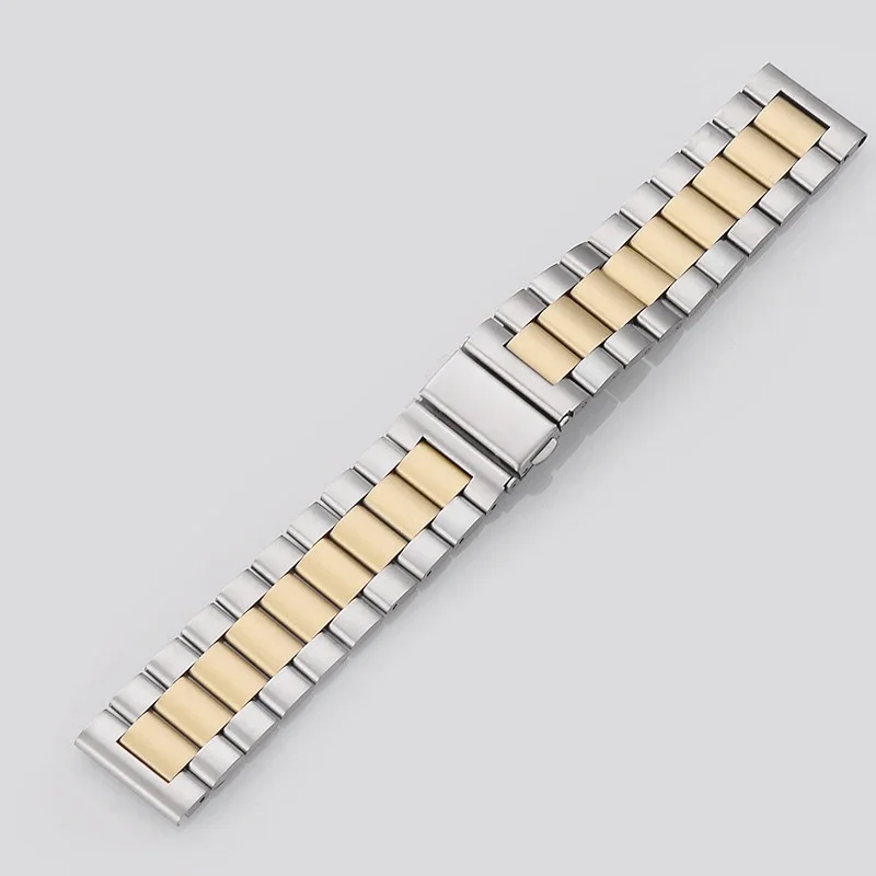 Premium Stainless Steel Metal Watch Strap, 20mm/22mm Adjustable Band