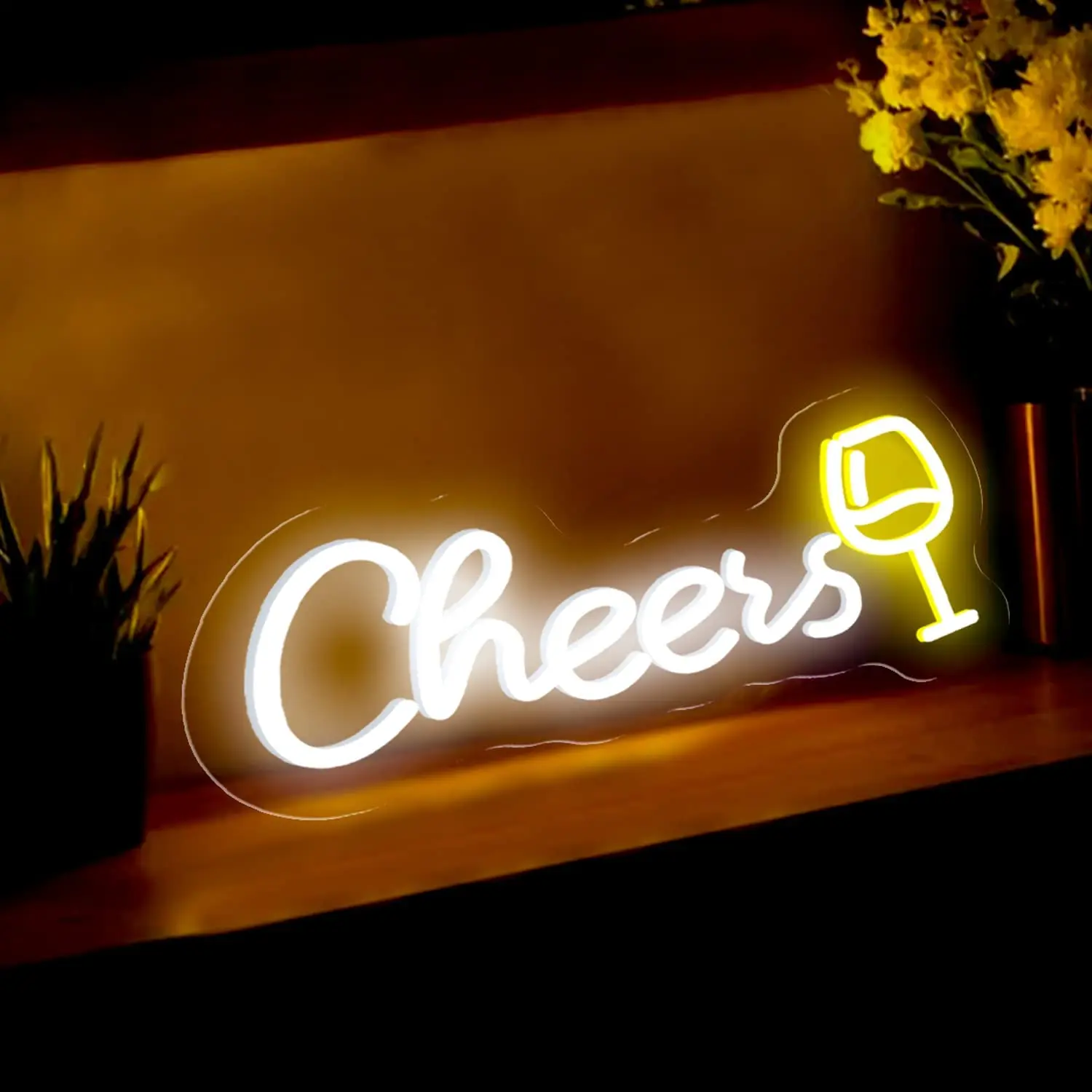 

Неоновая светодиодная вывеска Cheers, Usb, акриловые светильники, Свадебная вечеринка, бар, клуб, настенное украшение, декор для комнаты, стола, ресторана, подарок