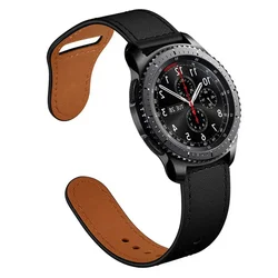 Elegant 22MM Leather Watch Strap - Premium Replacement Bracelet in Color/Color 2 for 22mm watch band (Black)