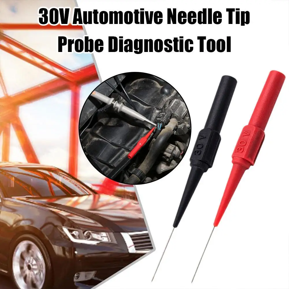 

30V Car Multimeter test Tip Probes Diagnostic Tool Repair Extention Tip Piercing Accessiries Back Insulation Needle Wire Te H9T0