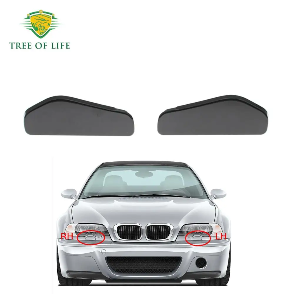 

For BMW 3 Series E46 Sedan Wagon Front Bumper HeadLight Lamp Washer Spray Cleaning Actuator Cover Cap 61677066847 61677066848