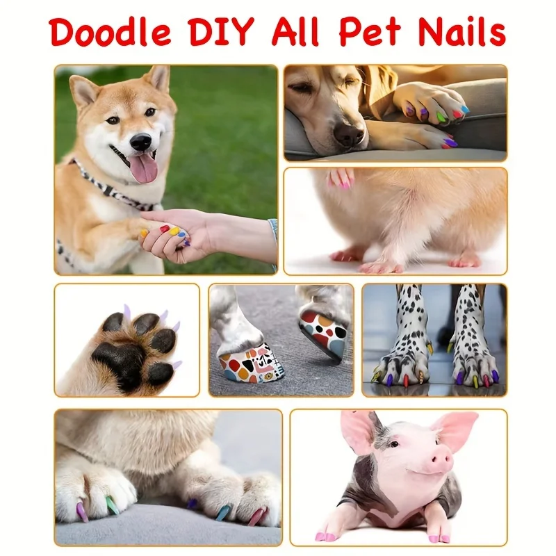 12/24 Colors Pet Nail Polish Set For Dogs Or Cats To DIY Beautiful Nails Ideas,Dog Nail Polish Pen,Creative Dog Accessories Nail