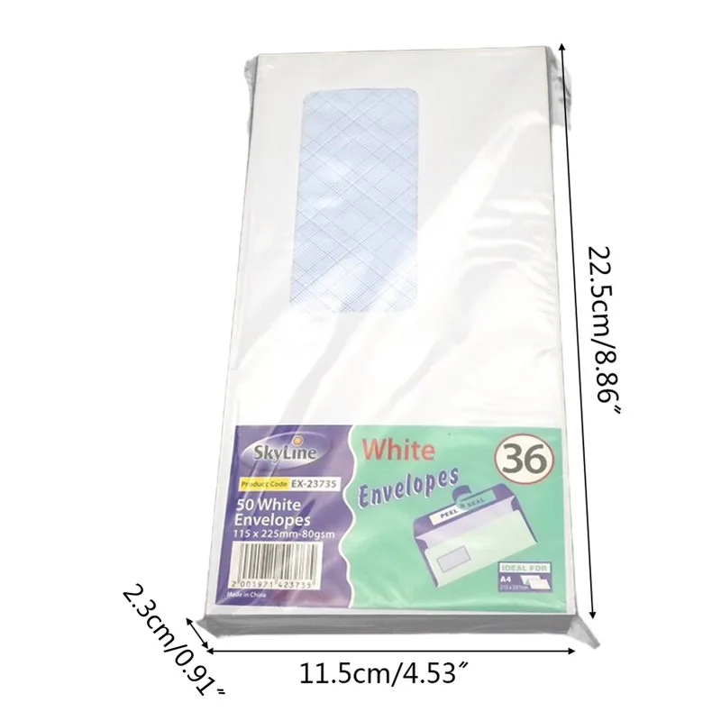 Security Envelopes with Window Confidential Seal 50pcs