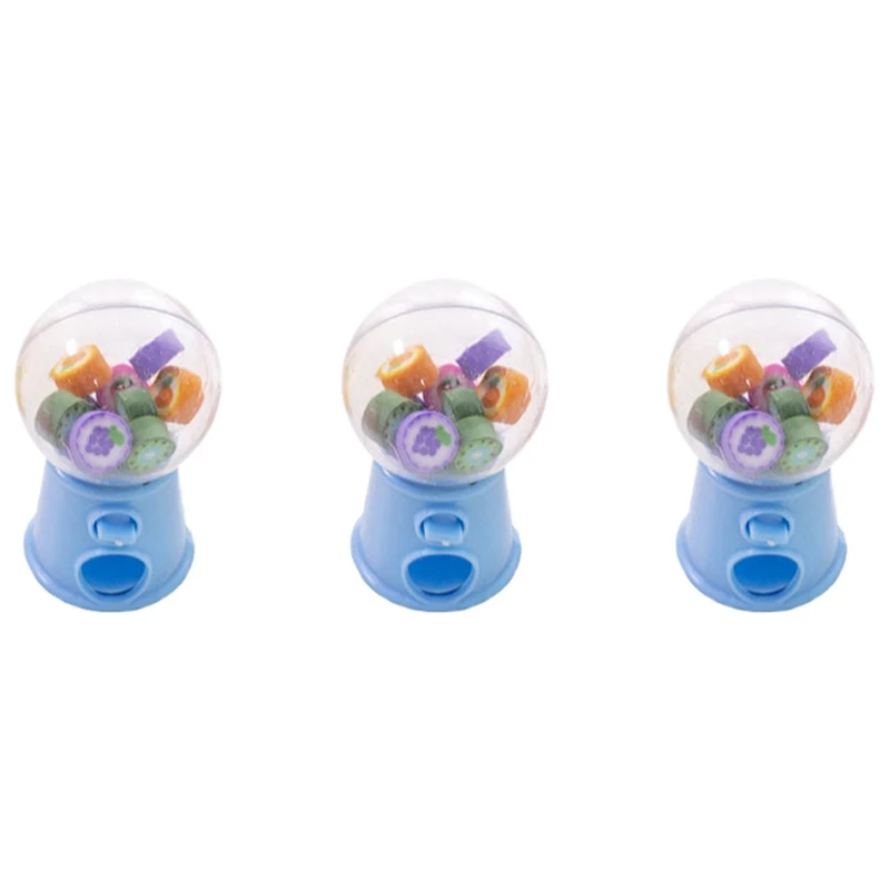 3X Creative Mini Fruit Gashapon Eraser Machine Dispenser Per Gomma Forniture Scolastiche Fisse Per Bambini Regalo Per Bambini