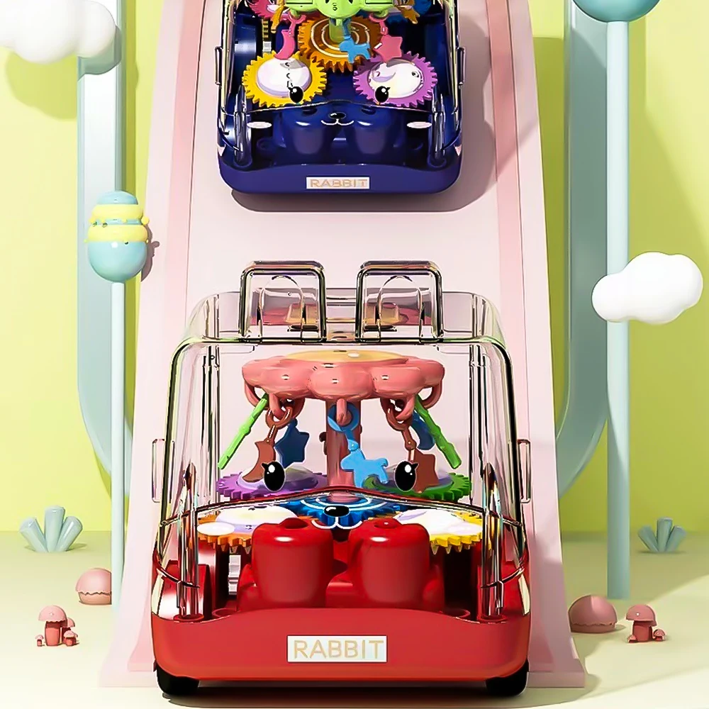 Walking Transparent Gear Car Toys for Kids Cartoon Animal Inertia Children's Bus Model Toy Pull Back Car Vehicles Toys Boys Gift - 5