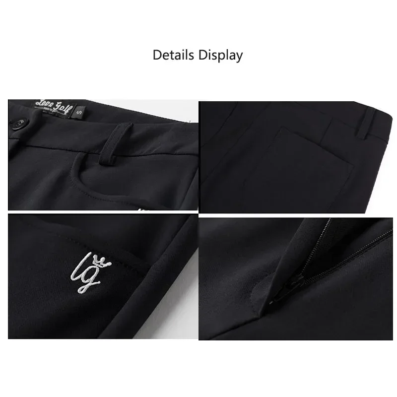 Love Golf Korean Style Split Flared Pants Women High Waist Cropped Trousers Ladies Slim Side Pockets Golf Sweatpants Athletic