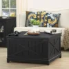 Farmhouse Coffee Table with Hidden Storage Organizer, Black Square Large Center TableHinged Lift Top for Home, Office 1