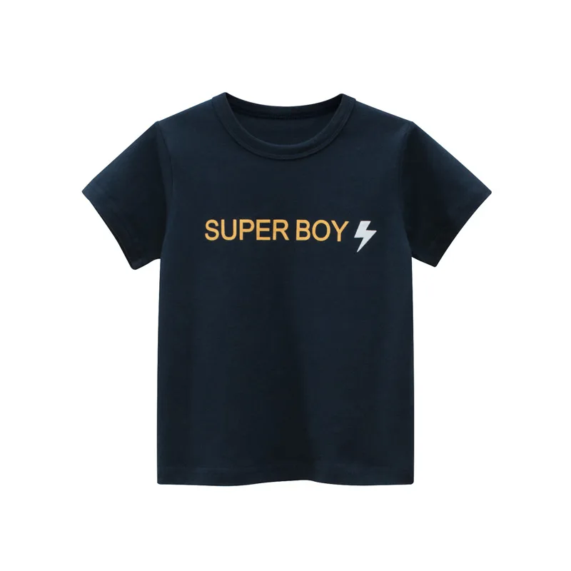 

New Toddler Boys Letter Pattern T-Shirts Kids Summer Clothes Short Sleeve Cotton T-Shirts Children Tops Tee Boutique Outfits