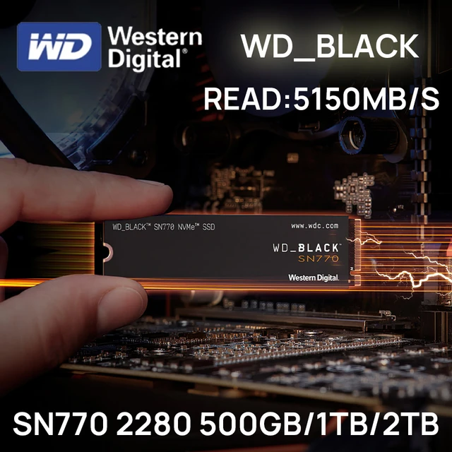 SSD NVMe Western Digital Black SN770 M.2 - 2To, PCI Express 4.0