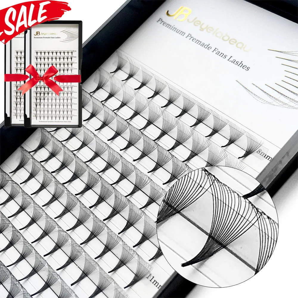 

JB Jeyelabeau 5D 6D 10D Premade Fan Eyelash Extensions Natural Soft Volume Lashes Faux Mink Individual Lash Extensions