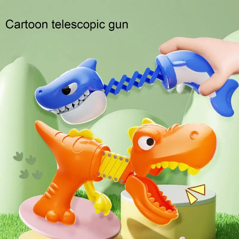 

Забавная Весенняя телескопическая игрушка-бродяга Акула, игрушки для розыгрыша динозавра, стрейч, игра на палец, детский подарок на день рождения