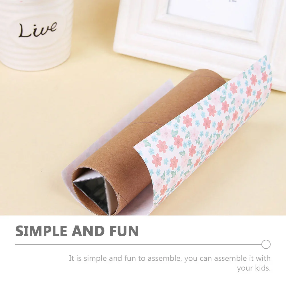 6 Pcs DIY Kaleidoscope Tool Printed Paper Teaching Aids Christmas Suite Kids Materials Tools Kits Making Props Child Toys Hand