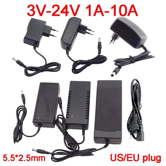 AC DC 5V 12V 24V Power Supply Adapter 1A 2A 3A 5A 6A 8A 10A 110V 220V  Universal Power Supply Charger for CCTV Camera LED Light - AliExpress