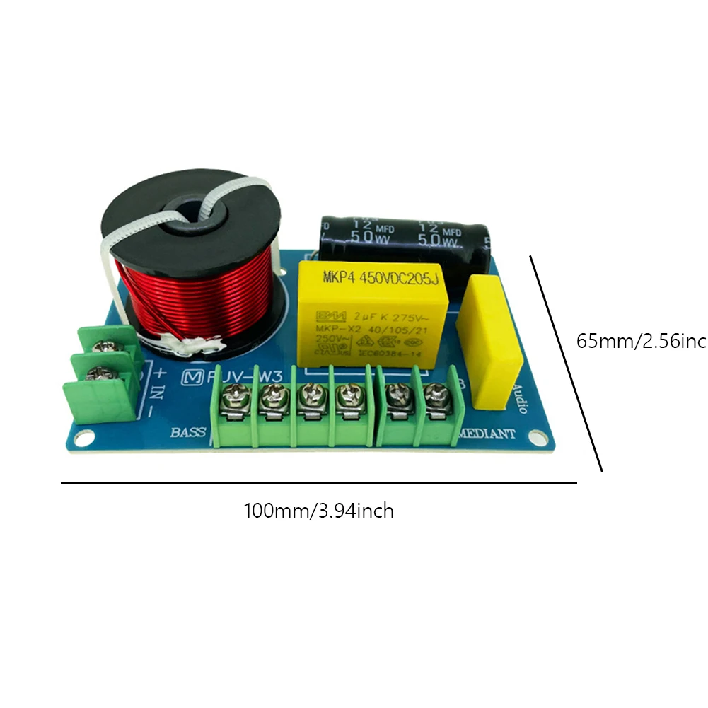 200W Frequency Dividers DIY Audio Modification 3-Way Hi-Fi Crossover Filter Module Home Theater for 3.5/4/4.5-8 Inch Speakers