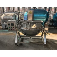 Marmite industrielle à double enveloppe personnalisée, vente en gros, 300L 500L, chauffage gaz, vapeur, électrique avec agitateur 6