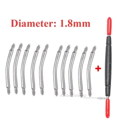 Premium Set of 10 Stainless Steel Curved Watch Strap Link Pins - Various Sizes for Enhanced Durability and Flexibility (18mm- 1.8 Thickness)