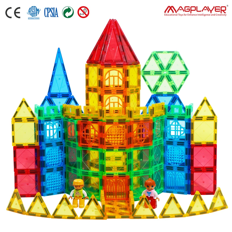 Jeu de construction magnétique et aimanté 3D MAGIC TILES