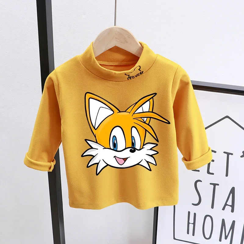 thumbnail image 1 of Camisetas largas para niñas de Sonics, ropa para niños, abrigo base, sudadera de dibujos animados para primavera y otoño, ropa para el hogar, tops, ropa para bebés, regalos de cumpleaños, 1 of 5