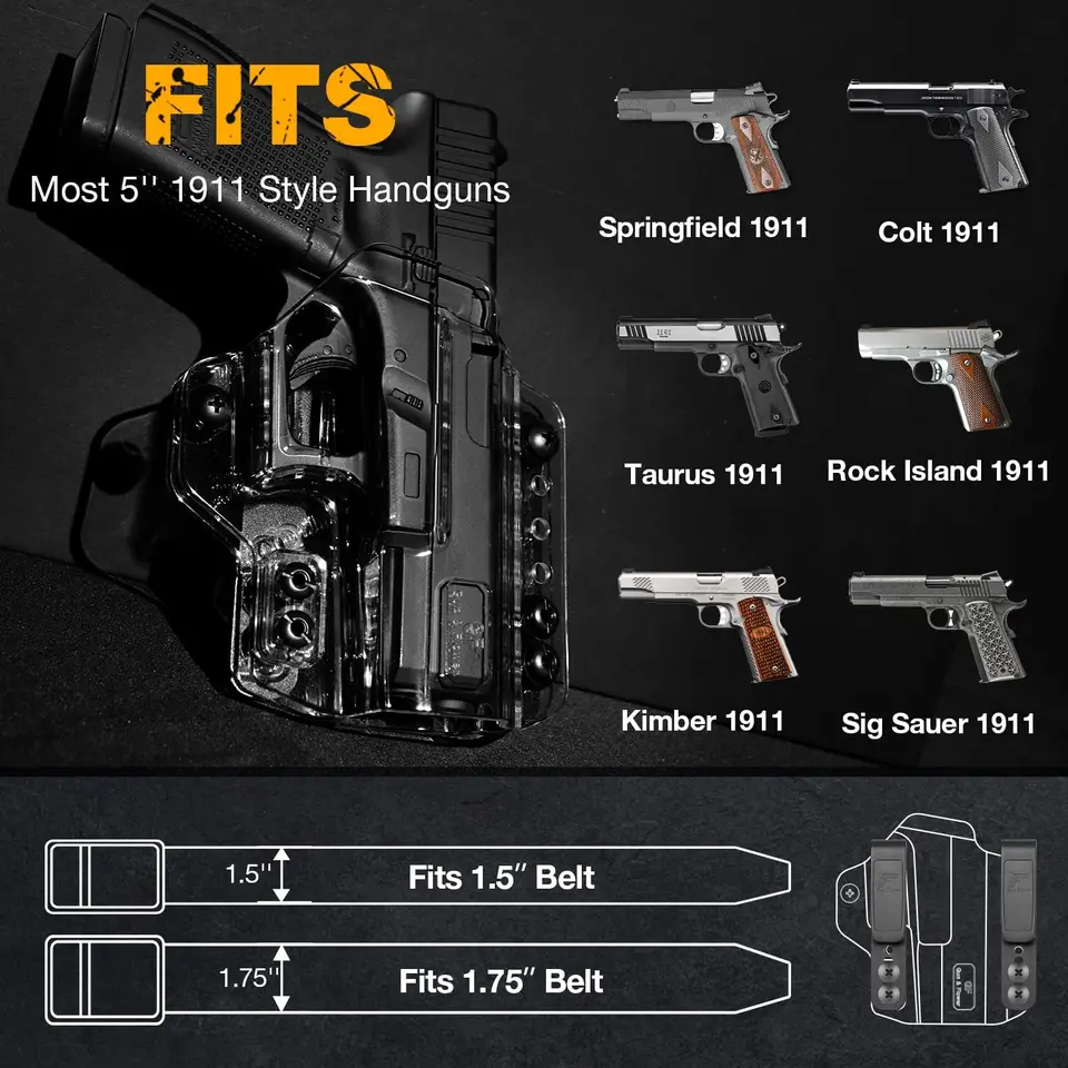 FONDINA - BRAVO CONCEALMENT OWB PER GLOCK 17 CON PORTACARICATORE FONDINA - BRAVO CONCEALMENT OWB PER GLOCK 17 CON PORTACARICATORE