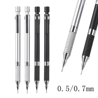 2Pcs/Set 0.5/0.7mm Semimetal Mechanical Pencil Smooth Writing Drawing Automatic Pencil Office School Stationery Supplies