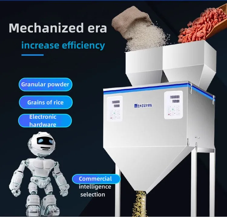 Description Picture 4 of item50-12000g Food Automatic Double Weighing Controller Racking Machine Granular Powder Medicinal Packing Machine Filling Machine