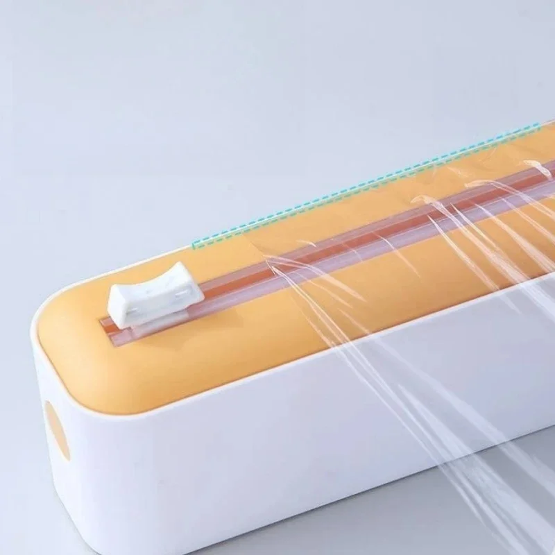 Cling Film Cutter Plastic Wrap Dispenser Cutter Slider Stretch Film Cutter for Dia 4cm Length 15-30cm Cling Film Aluminium Foil