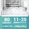 Commercial Under Counter Ice Maker Machine, 80 Lbs/Day Auto-Cleaning & 24H Timer,Drain Pump 2