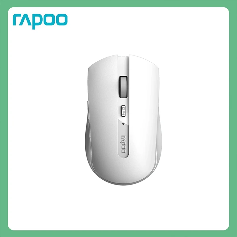 Wireless Mouse Rapoo 7200M Multi-Mode Wireless Mouse Noiseless Bluetooth Mouse 1600DPI Bluetooth 3.0/4.0 RF 2.4GHz for Three Devices Connect