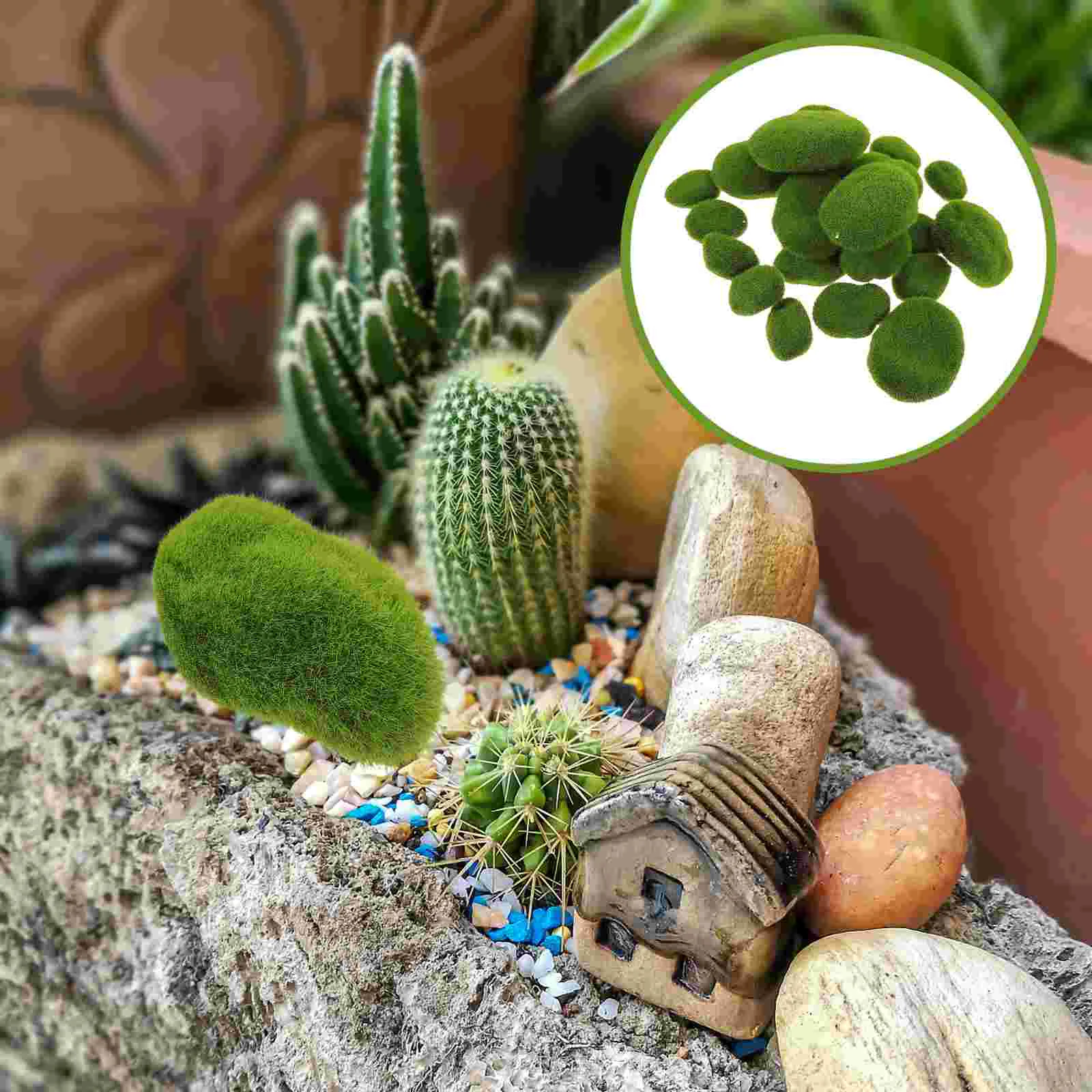 20 Pcs Home Decor Indoor Fake Moss Faux Mossy Stone Mold Decorare Fai Da Te Artificiale Ufficio Verde