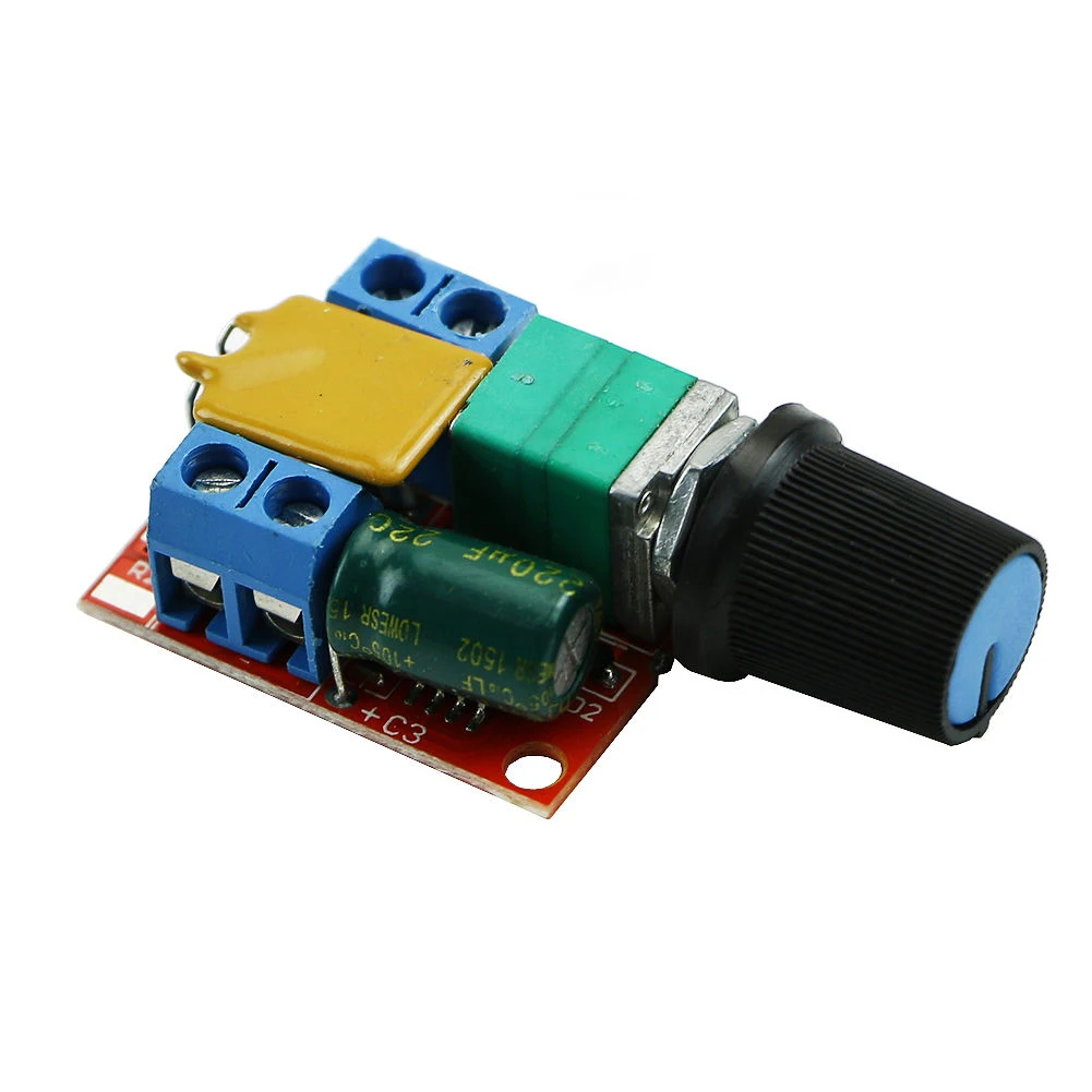 Description Picture 6 of item5A Voltage Regulator Mini PWM DC Motor Speed Controller 3V-35V Speed Regulator Control Switch LED Dimmer DC 5V 12V 24V
