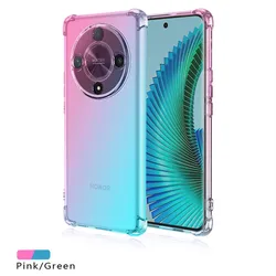 Shockproof Gradient Airbag TPU Protective Phone Case for Honor Magic 8 Lite (Pink Green)