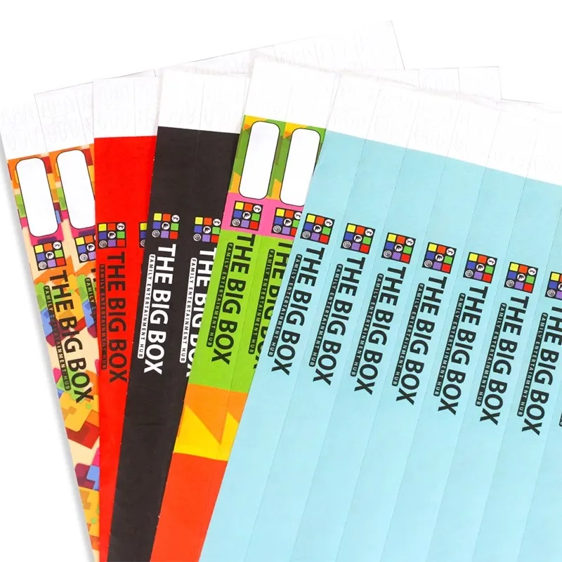 Festival Bands Tyvek Paper Wristband For Events Cheap Bracelets With And Text Printing waterproof paper wristbands cloth wristbands