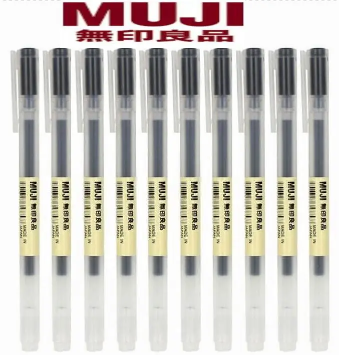 5pcs MUJI MoMA Gel Ink Ball Point Pen Japan Black/Blue/Red School Office Pens 
