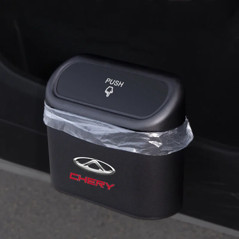 Hanging Vehicle Garbage Dust Case Storage Box Rubbish Bin for Chery Tiggo 2 3 4 6 7 8 3X 5X Pro T11 Auto Interior Accessories