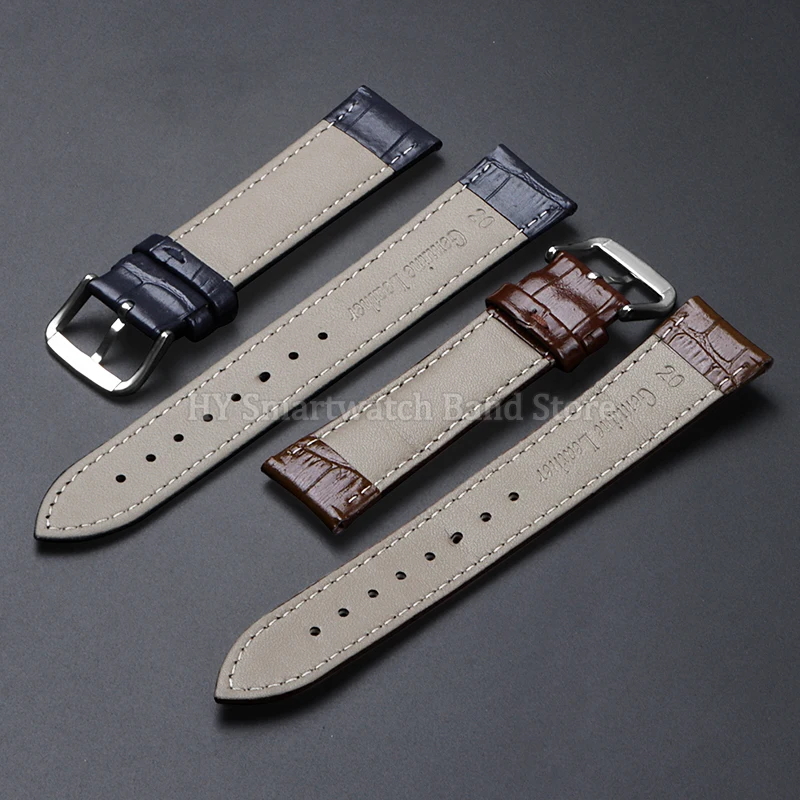 Waterproof Leather Sport Watch Band with Pin Clasp