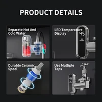 Fudeer robinet chauffe-eau électrique de cuisine robinet d'eau chaude instantanée chauffage froid robinet chauffe-eau instantané sans réservoir 6