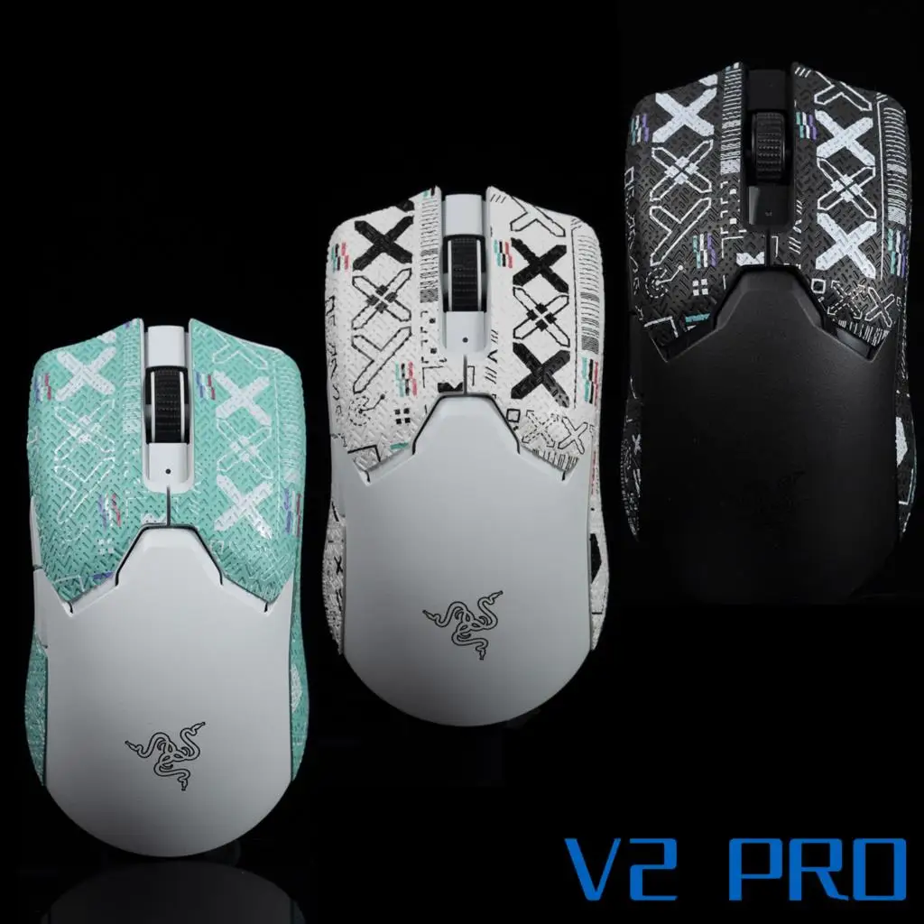 Btl-mouse Grip Tape Skate Antiderrapante Pele de Lagarto Chupar Suor para Razer Viper v2 Pro Faça Você Mesmo sem Fio Adesivo Artesanal