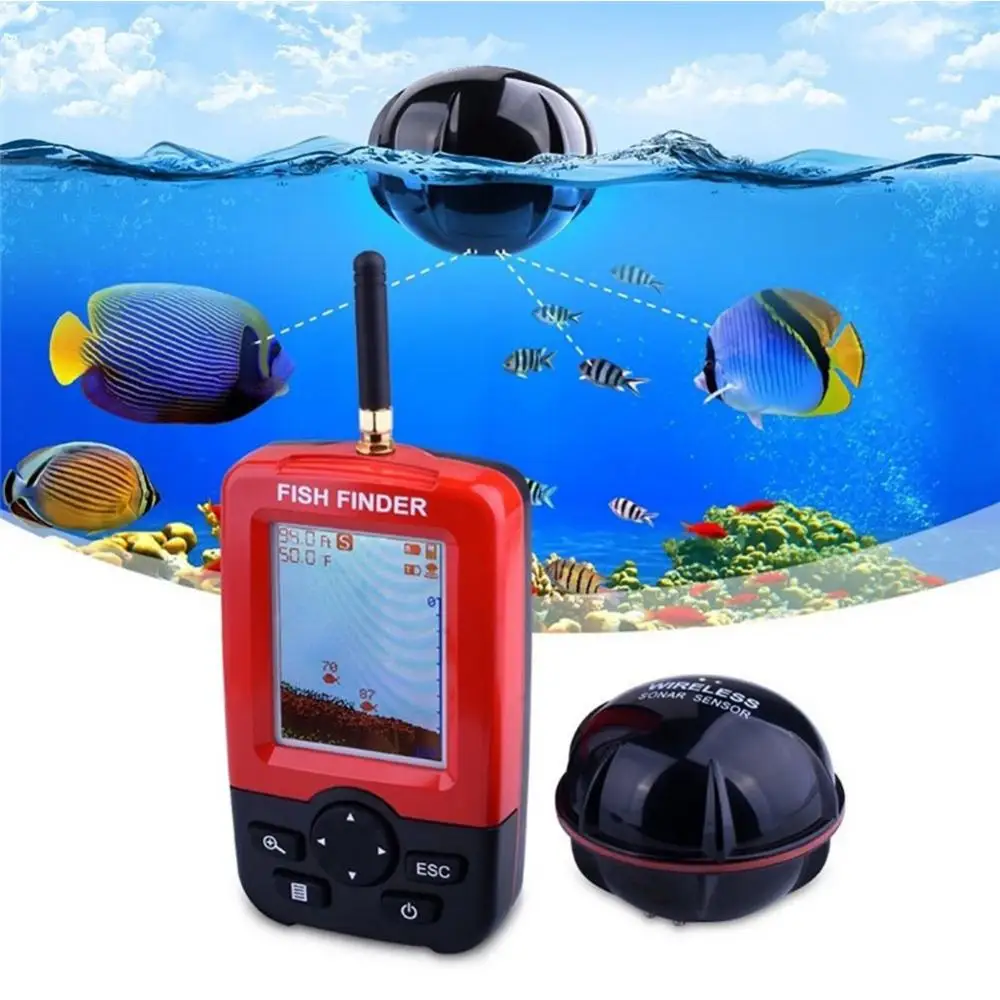 Wireless Fish Finder Portable Lake Sea Fishing Smart Depth Alarm Sonar Sensor