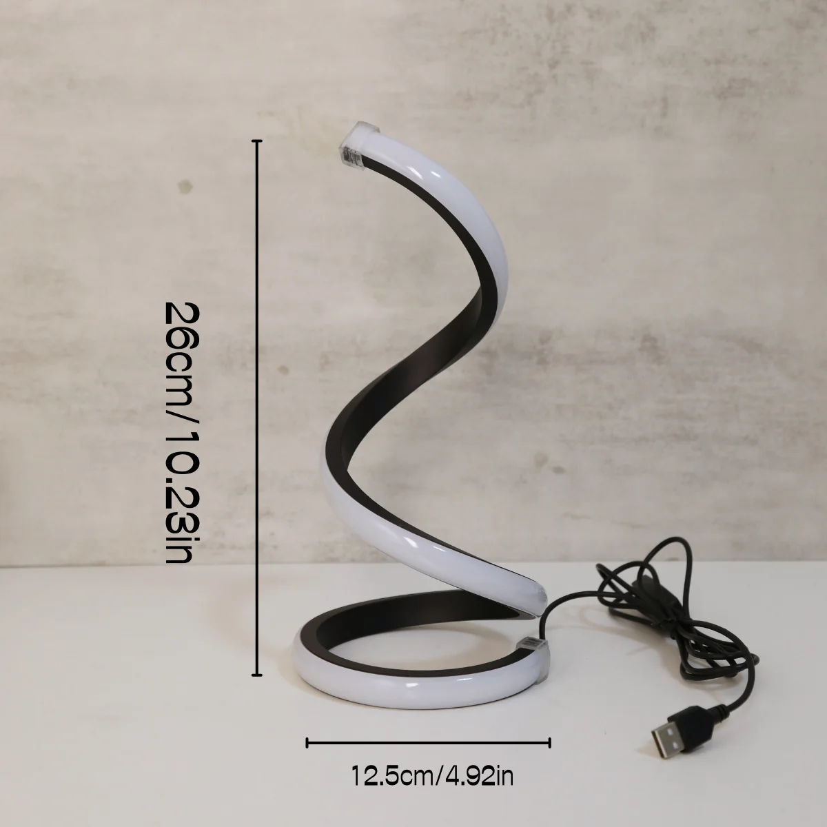 Modern Spiral Three Color Desk Lamp 6