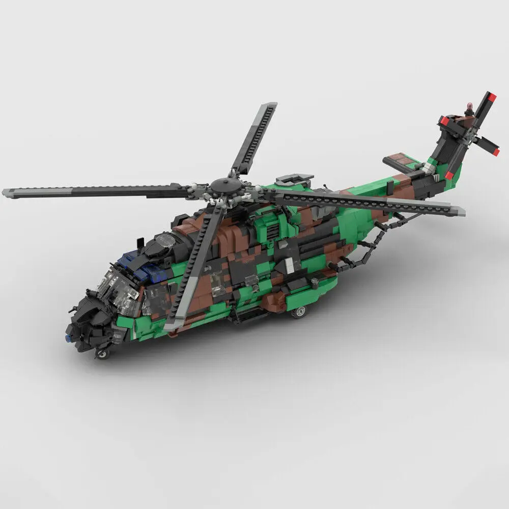 

NH-90 Tactical Transport Helicopter with Rotor System 2515 Pieces MOC Build