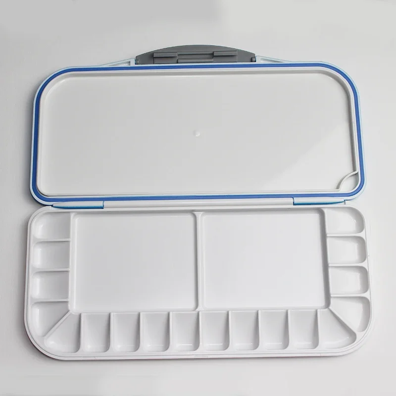18/33 Grid Watercolor Pigment Moisturizing Color Palette Student Portable Large Capacity Gouache Pigment Box Foldable Tray