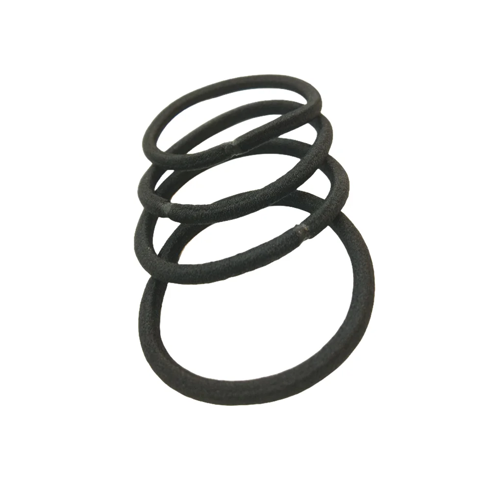 10/30/50Pcs Tuch Schwarz Haar Frauen Männer Kleine Haarband Elastische Gummi Krawatten Bands Pferdeschwanz Halter Scrunchies stirnband Zubehör – Detail 7