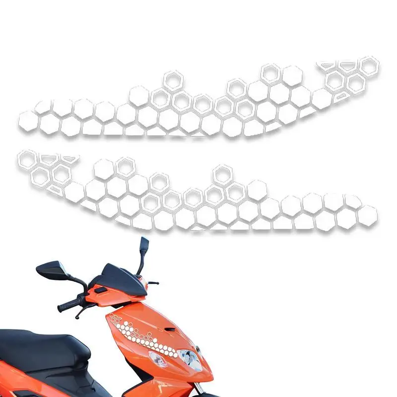 

Motorcycle Stickers Self-Adhesive Honeycomb Car Stickers 2pcs Cool Decorative For Motorcycle DIY For Family Friends Car Lovers