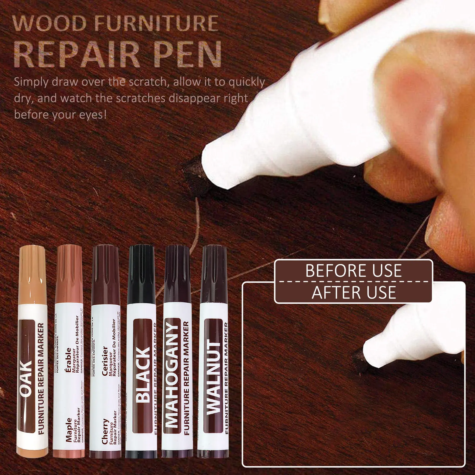 Furniture Repair Wood Floor Touch Up Markers Scratch Filler