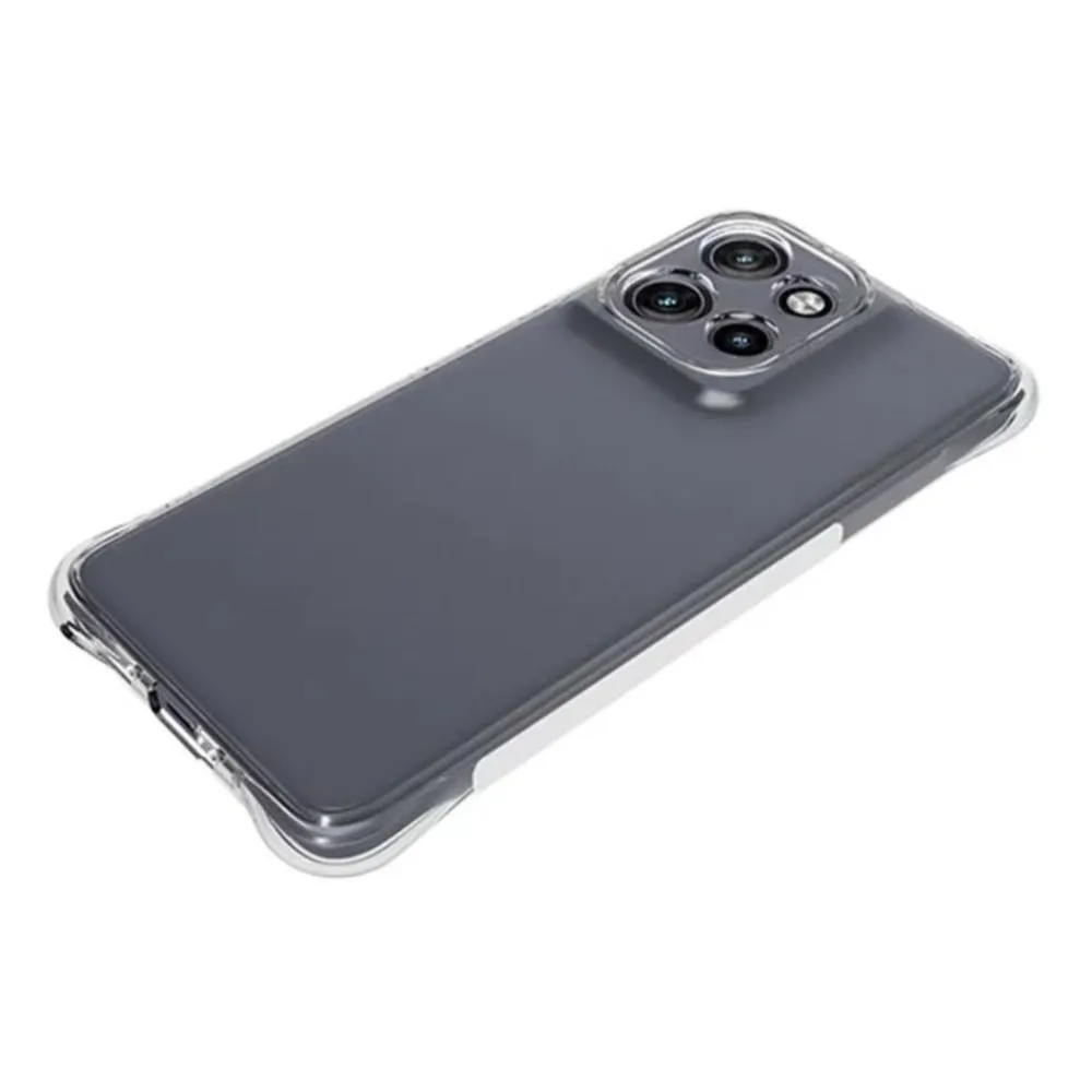 Shockproof Clear Silicone Case for Motorola Edge 60 Fusion - Transparent Protective Cover