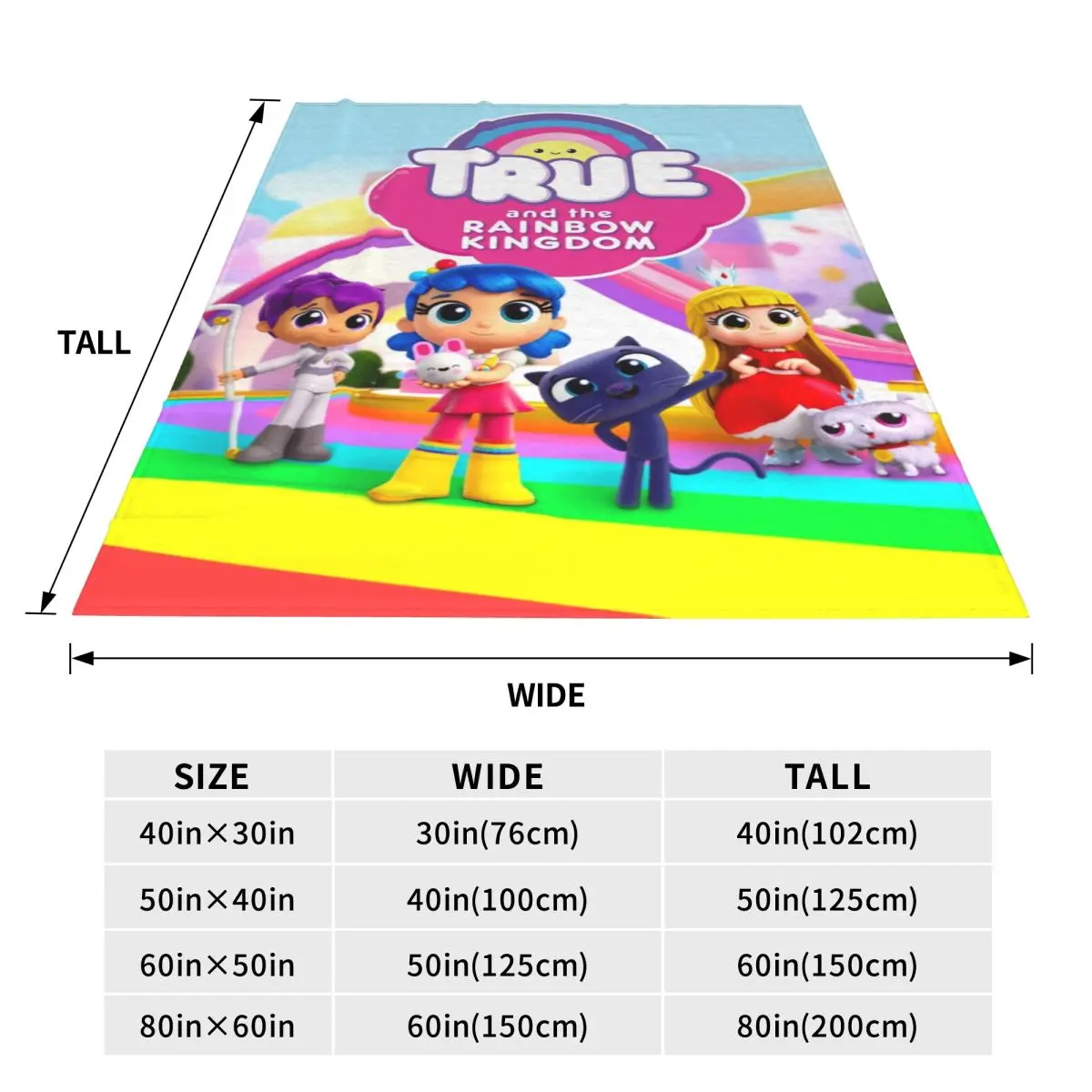 Throw Blanket True And The Rainbow Kingdom Micro Fleece Blanket Four Sizes Cartoon Warm For Bedroom Nice Gift 5